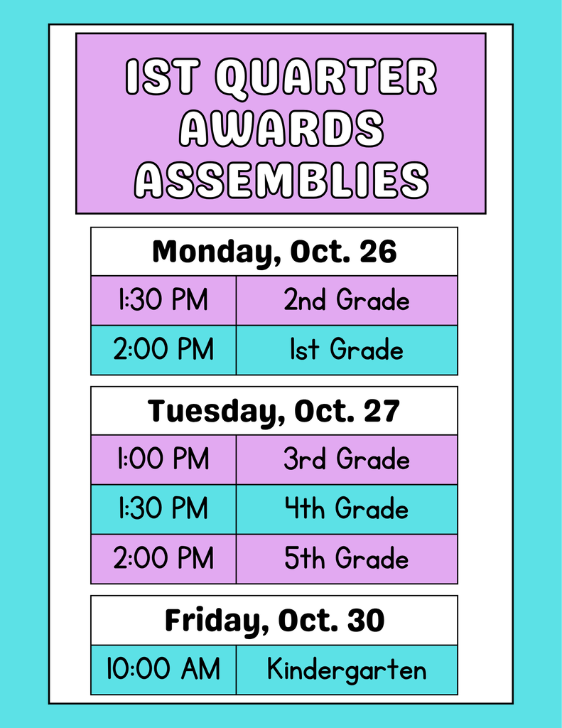 first quarter awards assembly