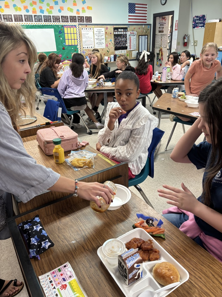  Mrs. Addison talked about canning food. And brought some bread and butter pickles and salsa that she canned for the Great Girls to try. 