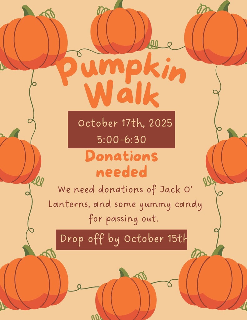 Jack-o-lantern Donation flyer