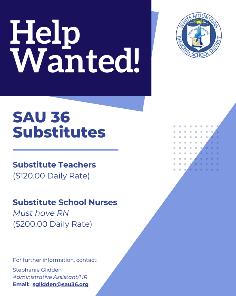 Help Wanted Advertisement for SAU 36 Substitutes 