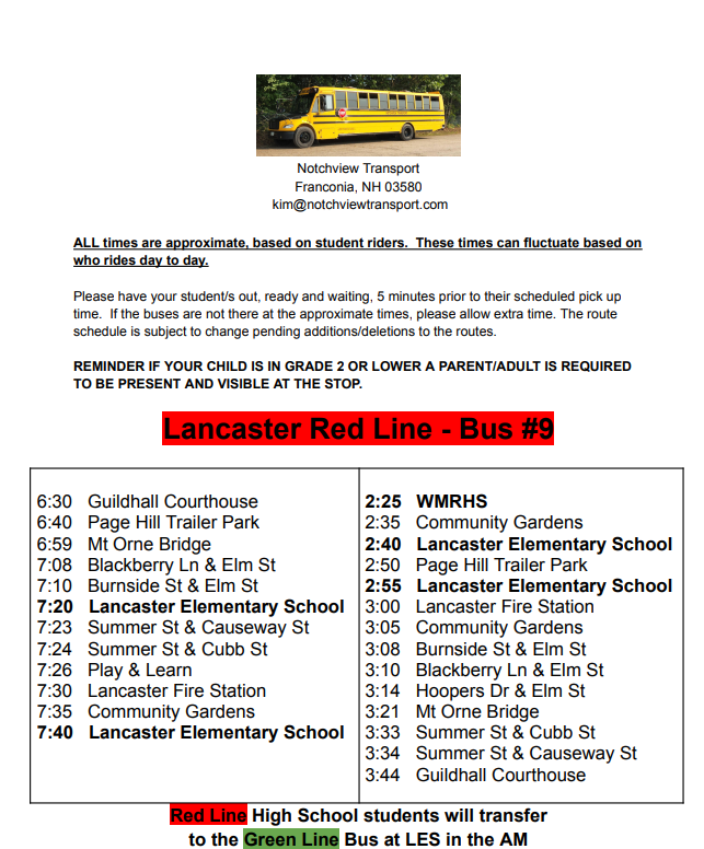 Updated Bus Info
