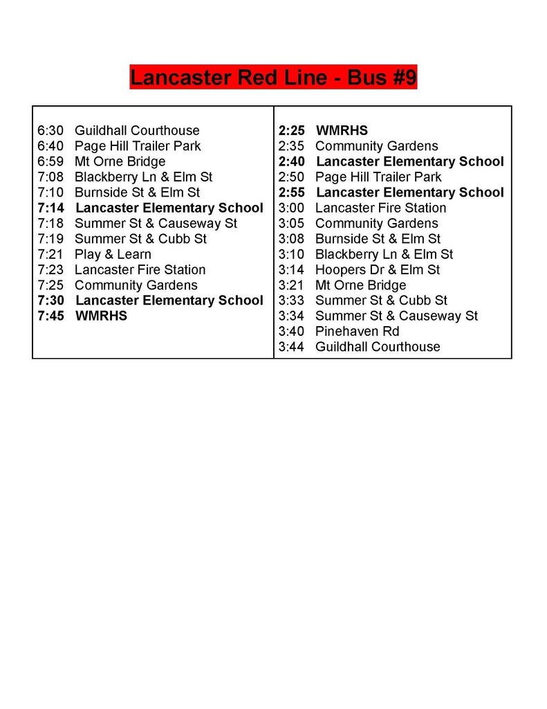 red bus route