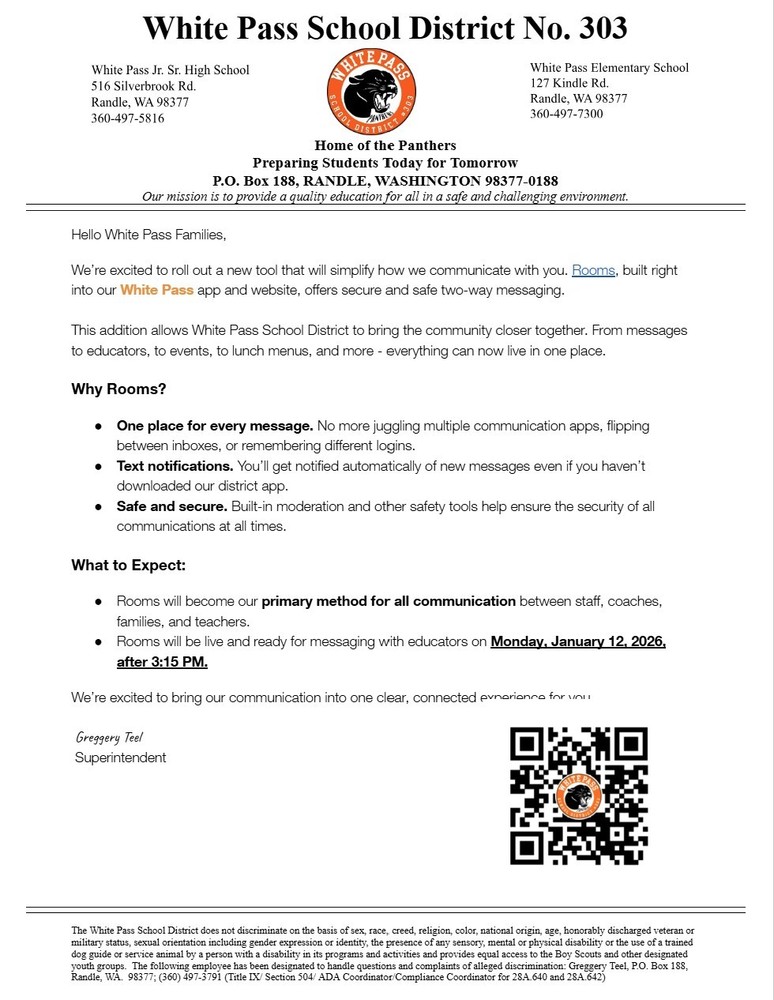 Parent Letter Regarding Rooms Launch