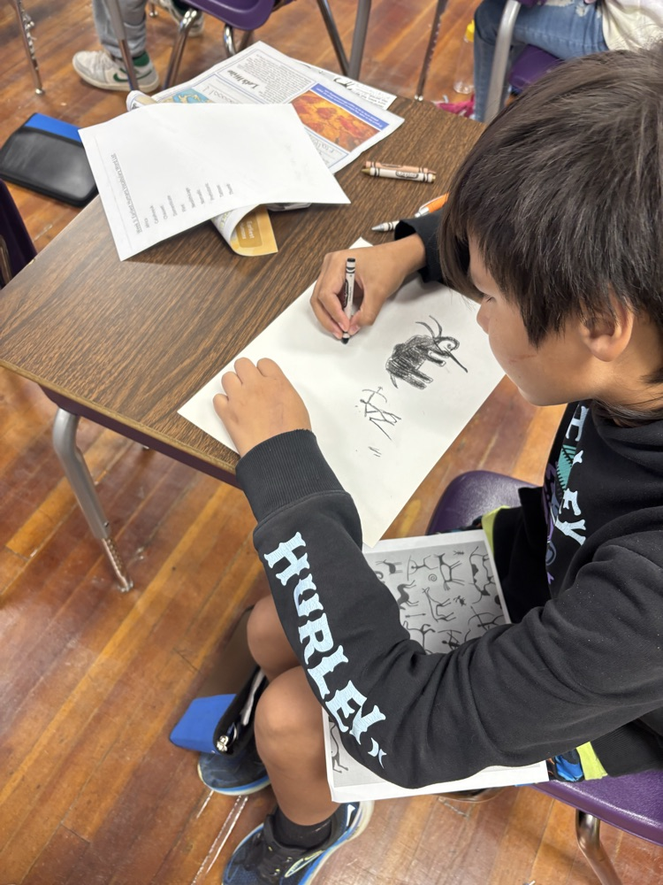 creating Stone Age drawings