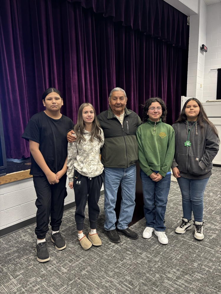 Russell Eagle Bear with grandkids