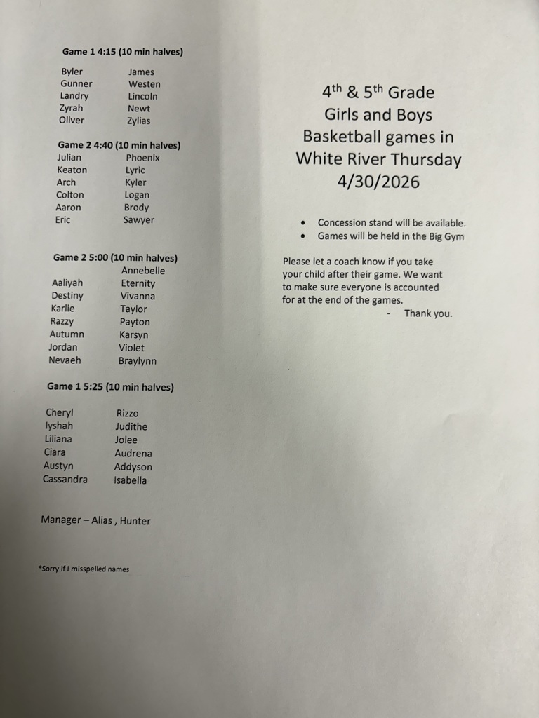 Basketball Schedule