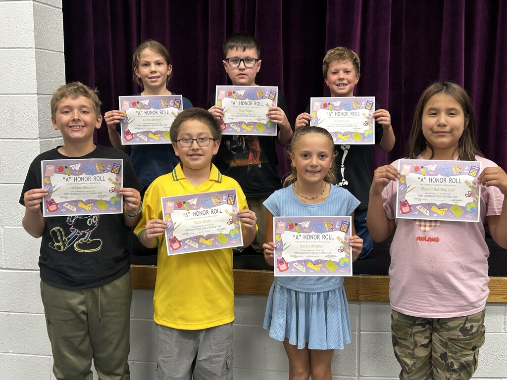 4th Grade "A" Honor Roll