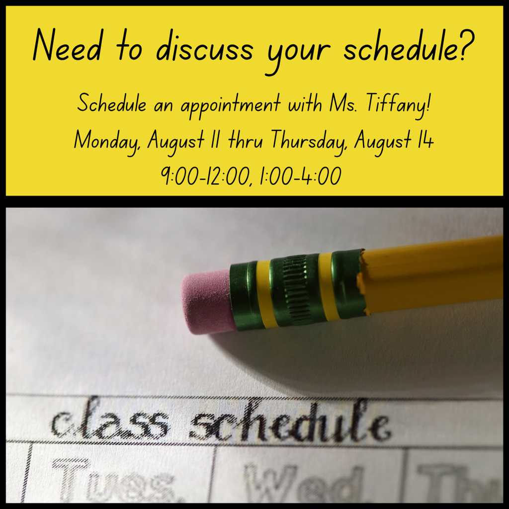 Pencil eraser with class schedule