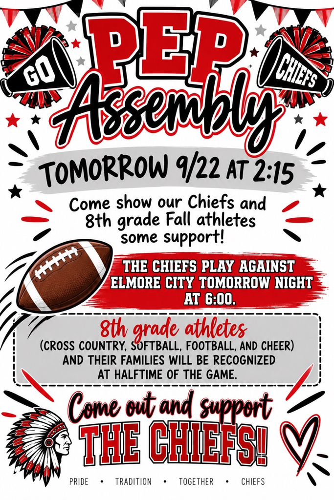 Tomorrow is game day! Cheerleaders will be doing the spirit store tomorrow morning before school from 7:30-7:50! 