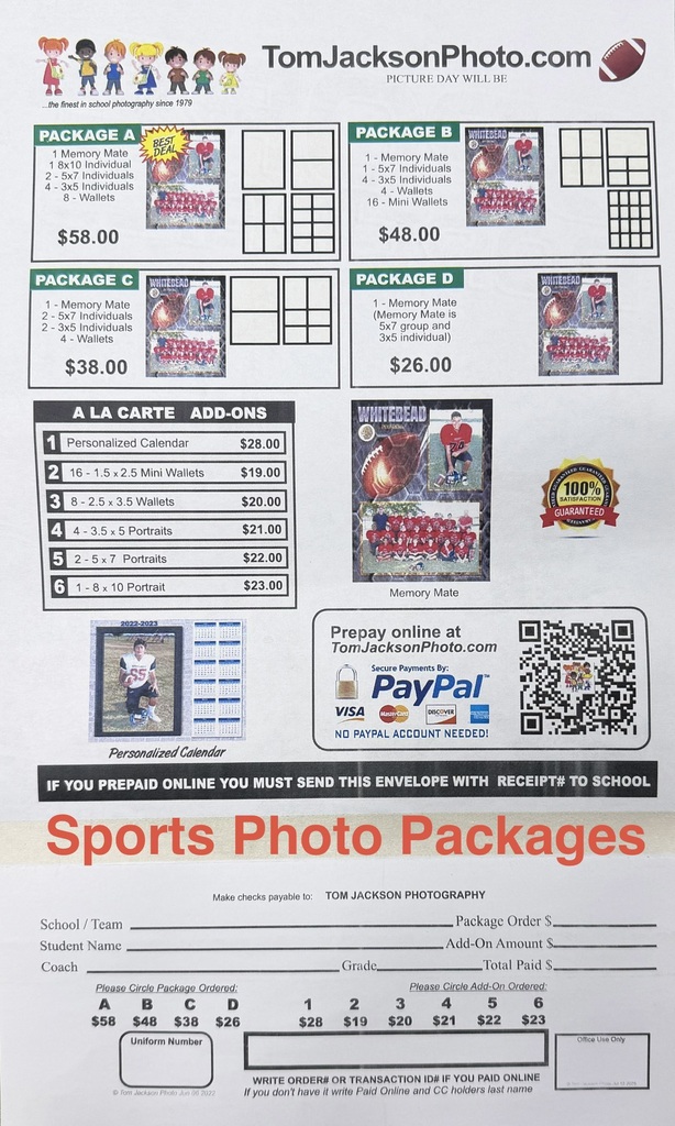 sports photo packages