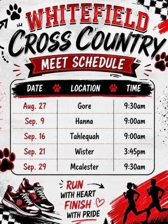 Whitefield Bobcats Cross Country Schedule