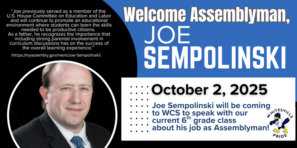 Joe Sempolinski comes to Whitesville Central School on October 2, 2025