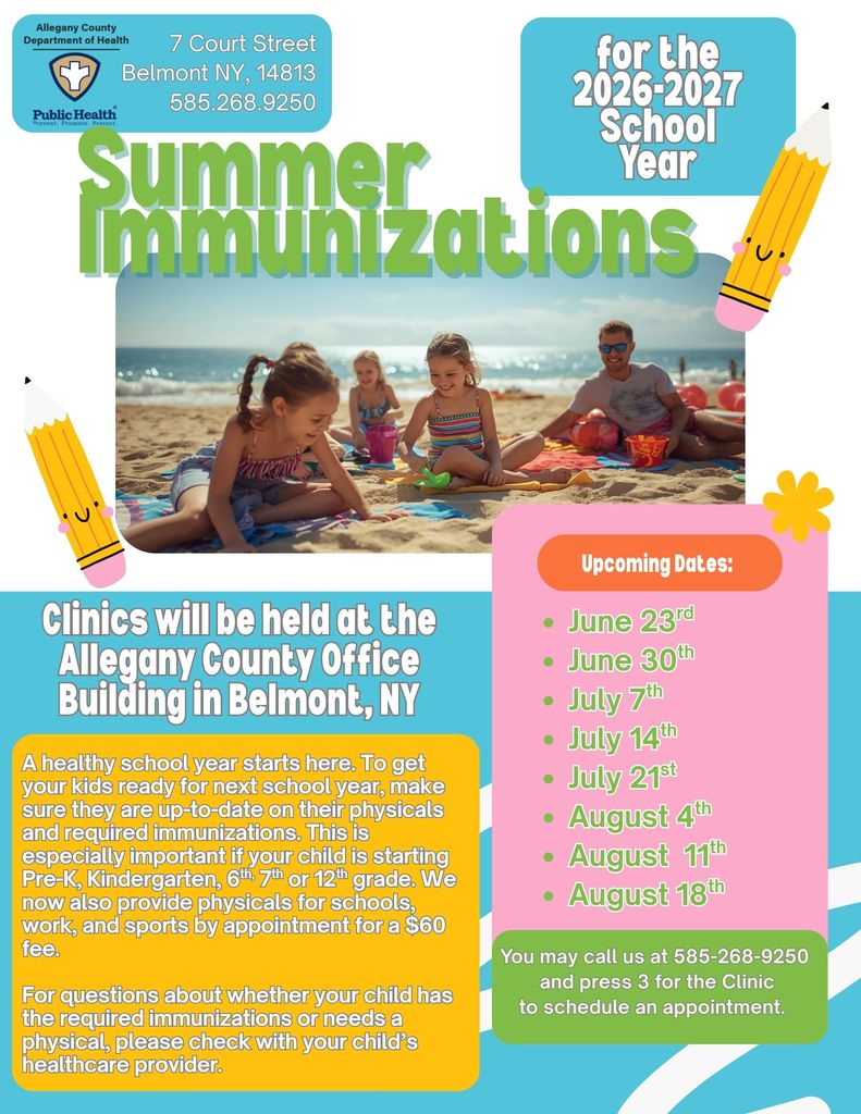 Summer Immunizations