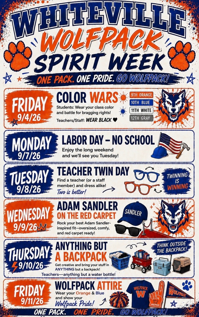 WHS Homecoming Spirit Week 2026