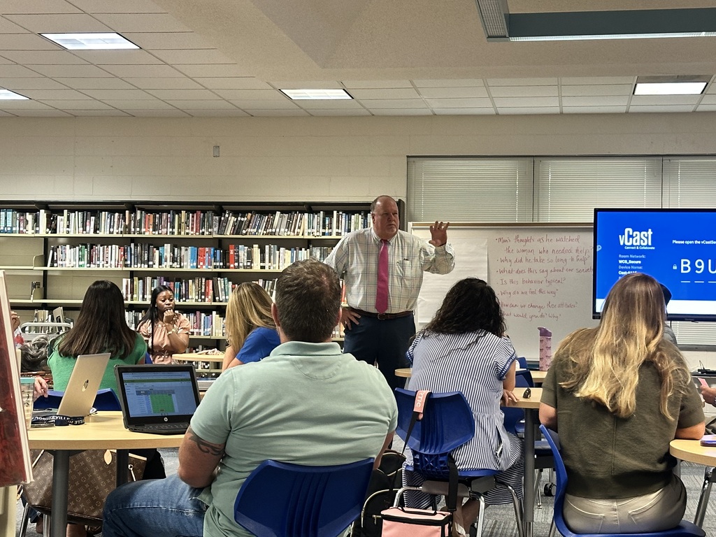 Dr. Williams staff meeting at WHS