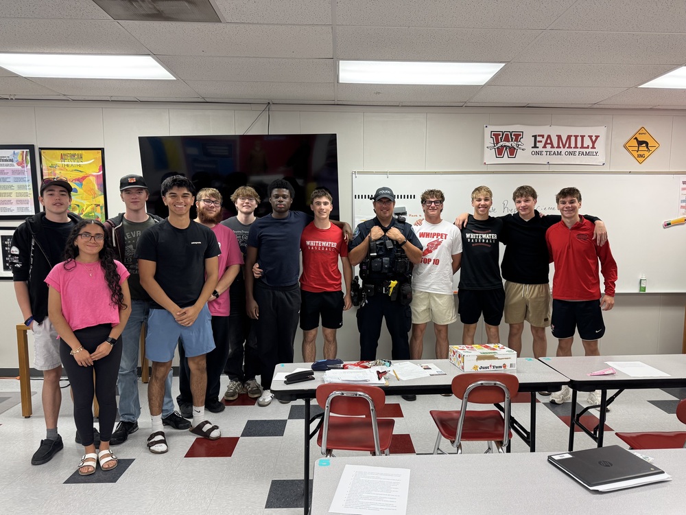 Officer Ellis with AP US Government Students