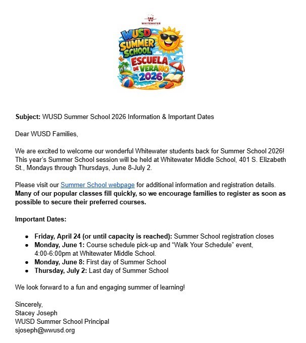 summer school information