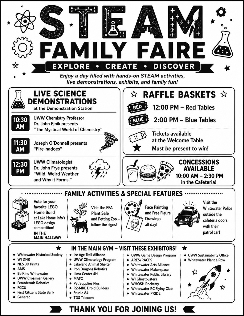 STEAM Faire Schedule of Events