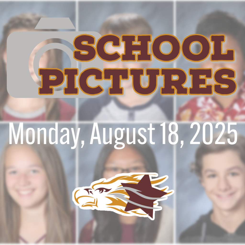 School Pictures; Monday, August 18, 2025