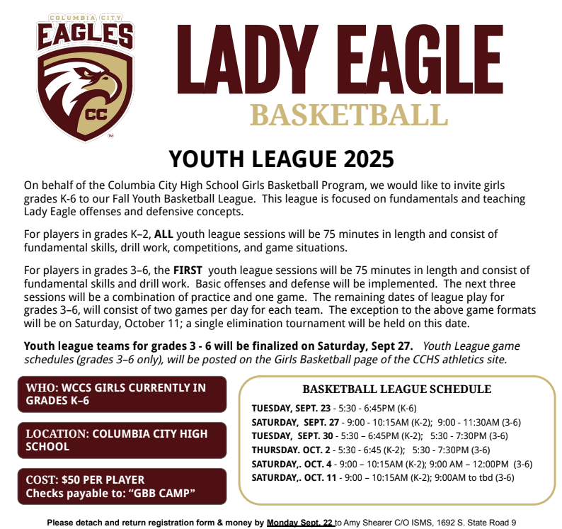 Youth League Flyer - 2025