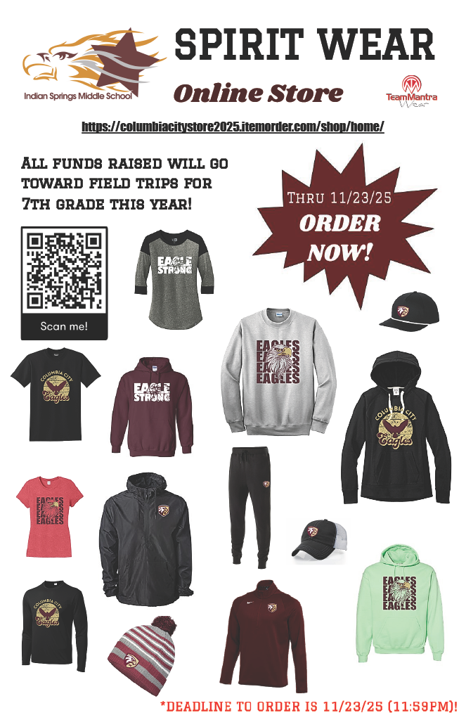 7th grade spirit wear fundraiser