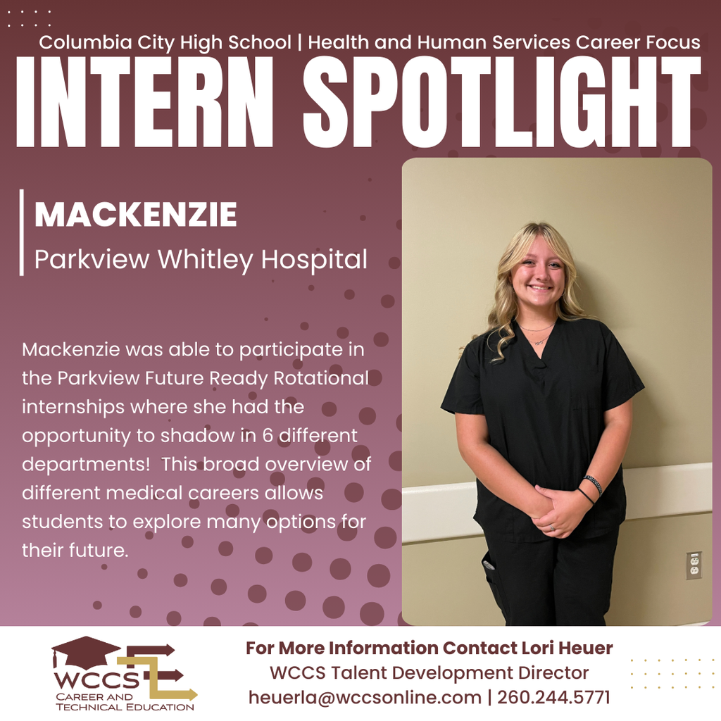 Intern Spotlight, Mackenzie, Parkview Whitley Hospital