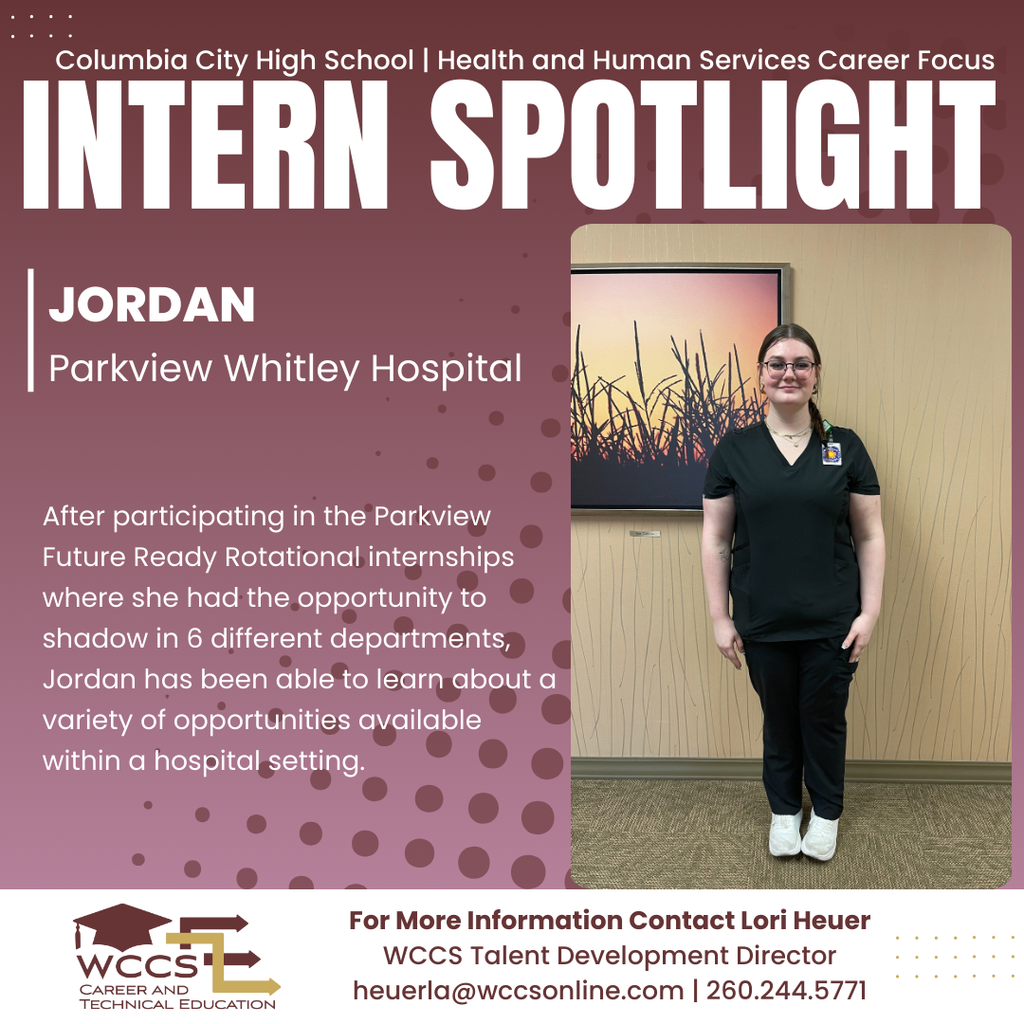 Intern Spotlight, Jordan, Parkview Whitley Hospital