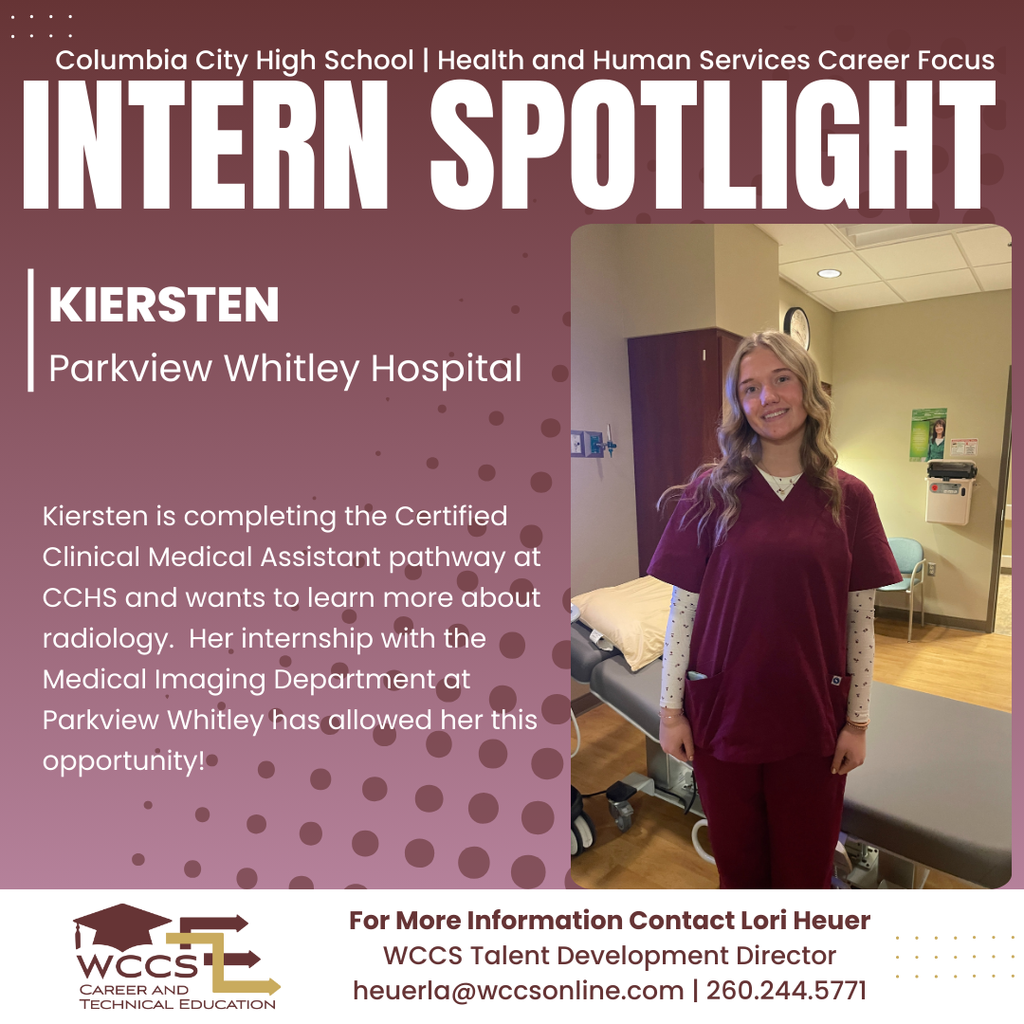 Intern Spotlight, Kiersten, Parkview Whitley Hospital