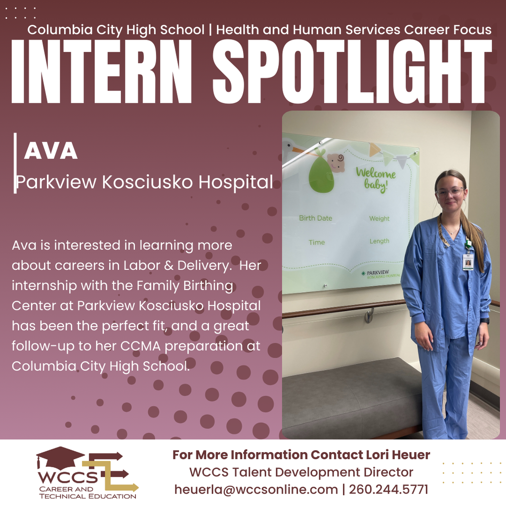 Intern Spotlight, Ava, Parkview Kosciusko Hospital