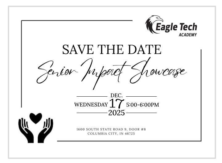 Save the Date 12-17-2025 Senior Impact Showcase