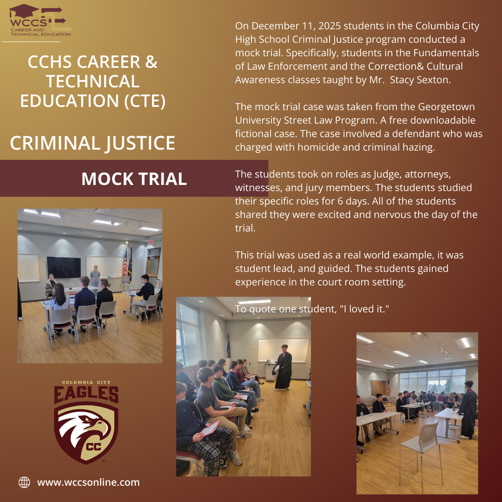 Criminal Justice conducted a mock trial.