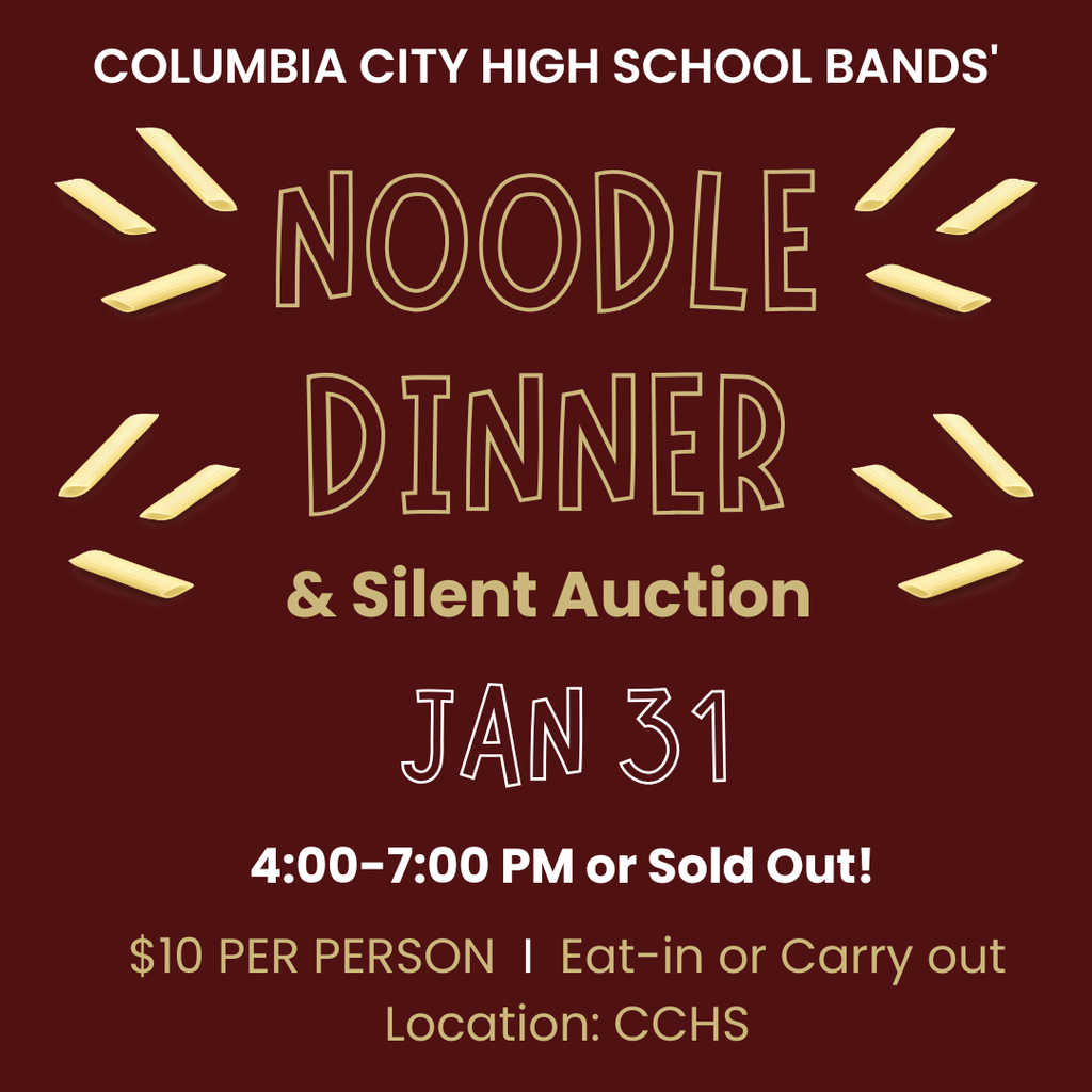 Jan. 31 Noodle Dinner and Silent Auction at CCHS 4 to 7 pm