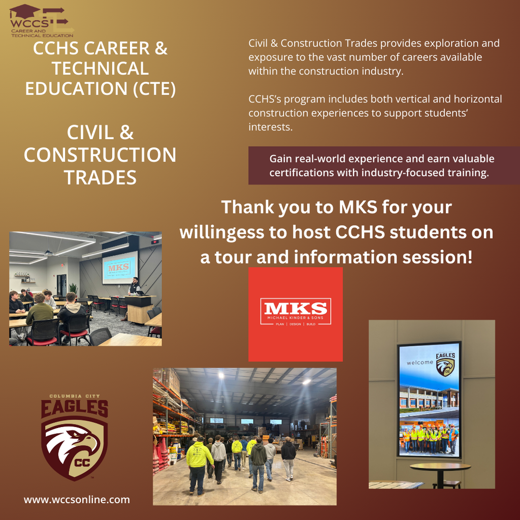 CCHS Construction Trades visits MKS for industry tour.