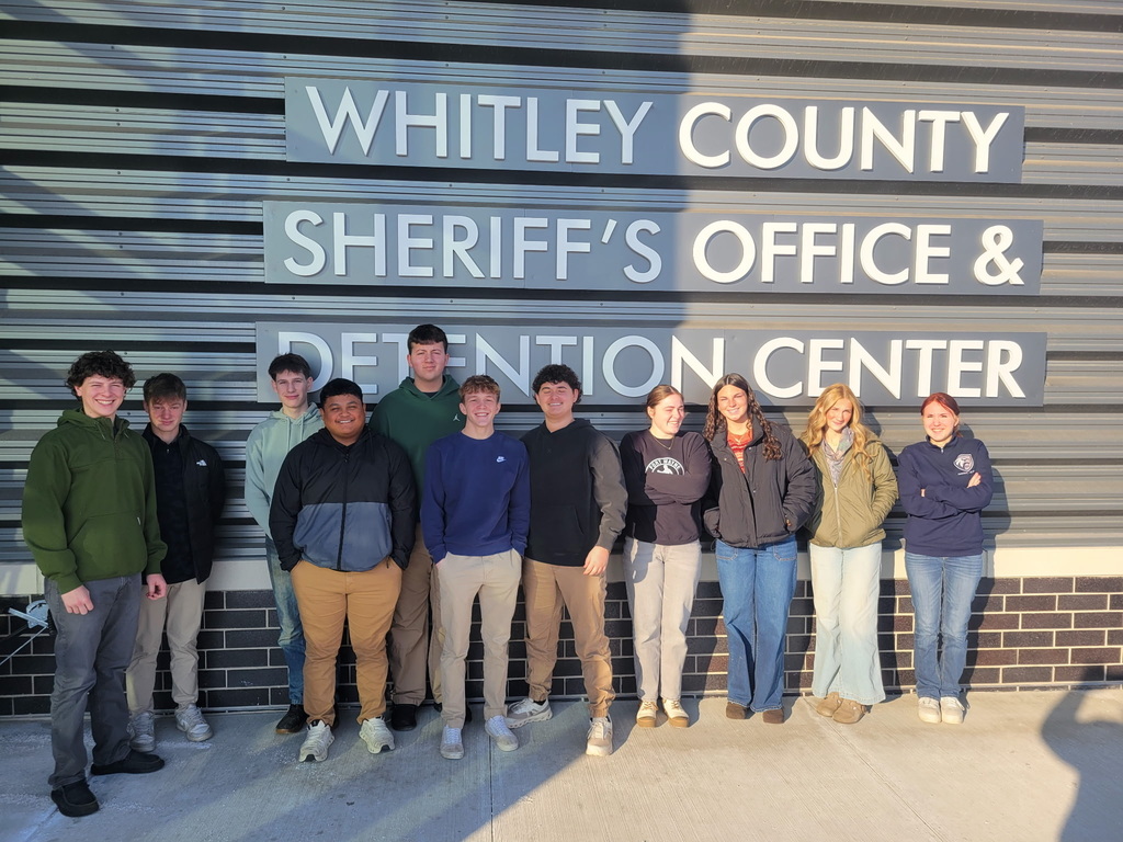 Criminal Justice Capstone students at Whitley County Sheriff's Office