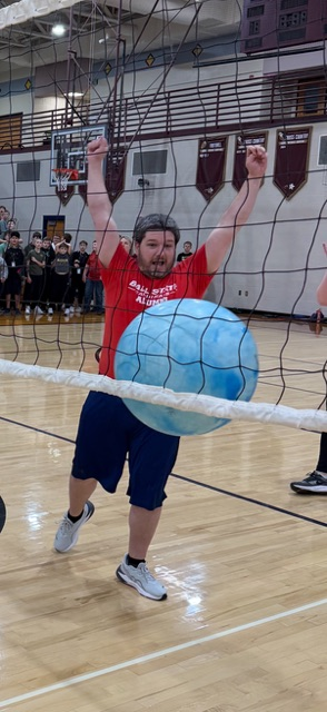 6th staff vs student volleyball