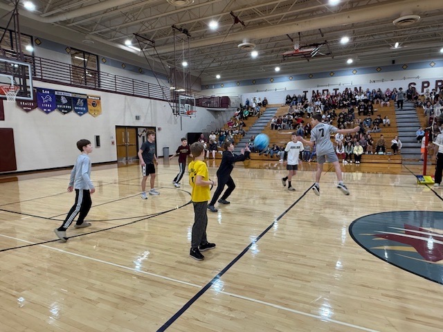 6th staff vs student volleyball