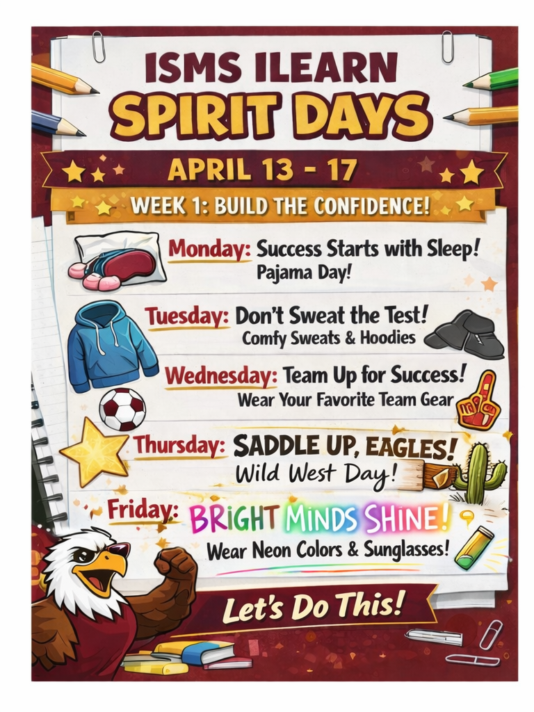ISMS ILEARN Spirit Days Week 1: April 13-17