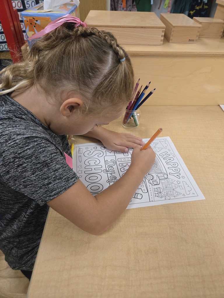 First day of school coloring page