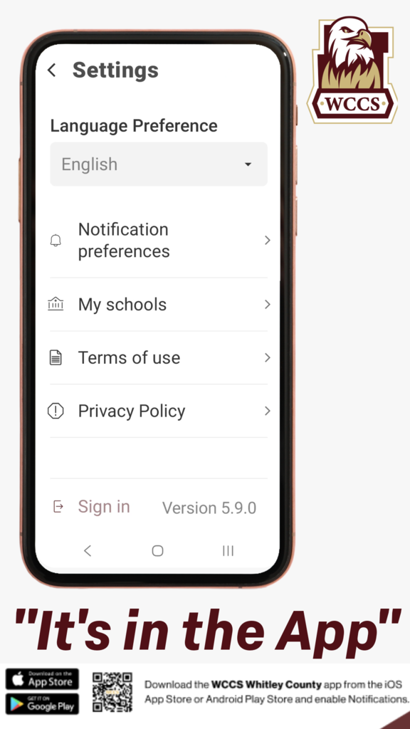 It's in the App