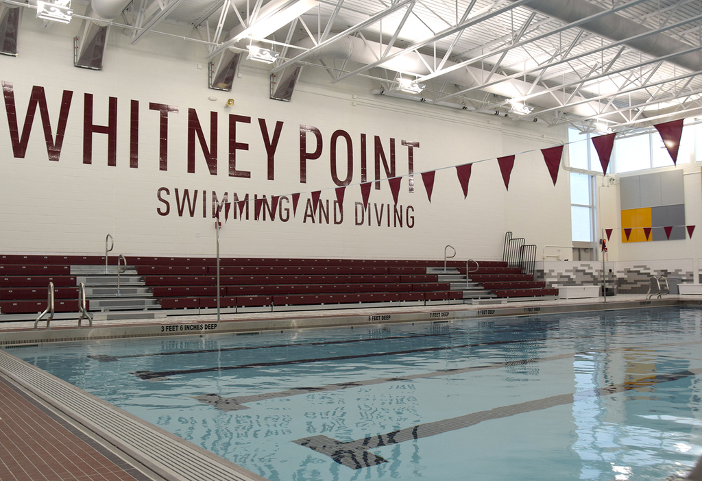 Whitney Point High School newly renovated swimming and diving pool