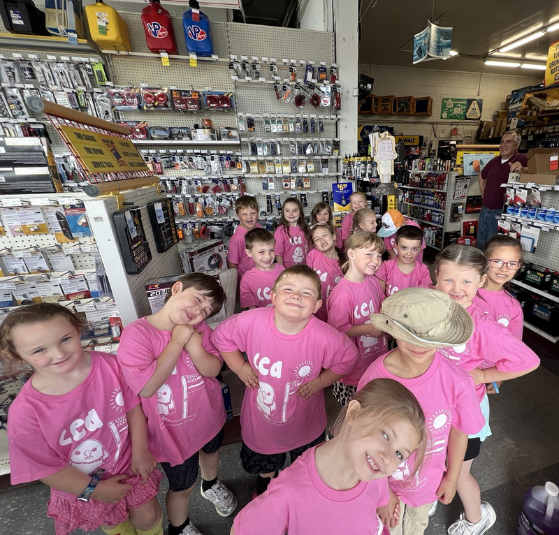 C E A  Kindergarten students visiting the NAPA store in Whitney Point.