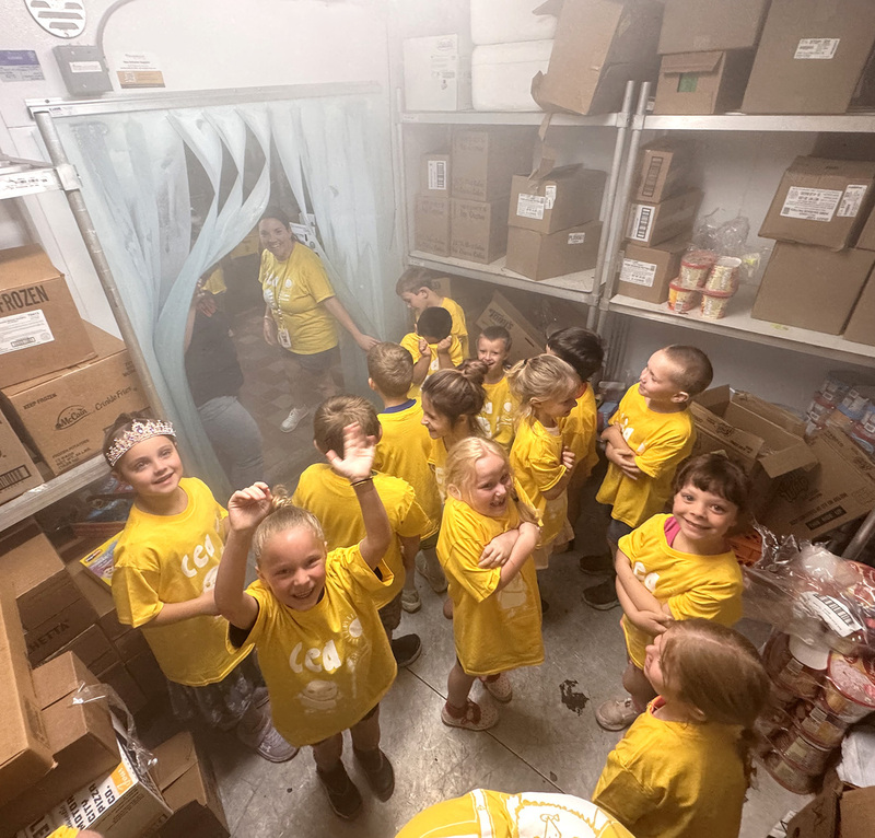 C E A  Kindergarten students in the cooler at another local business in Whitney Point.