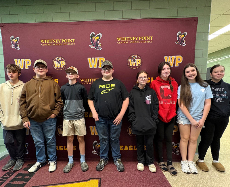 Eighth Grade Students of the Month for September 2025.