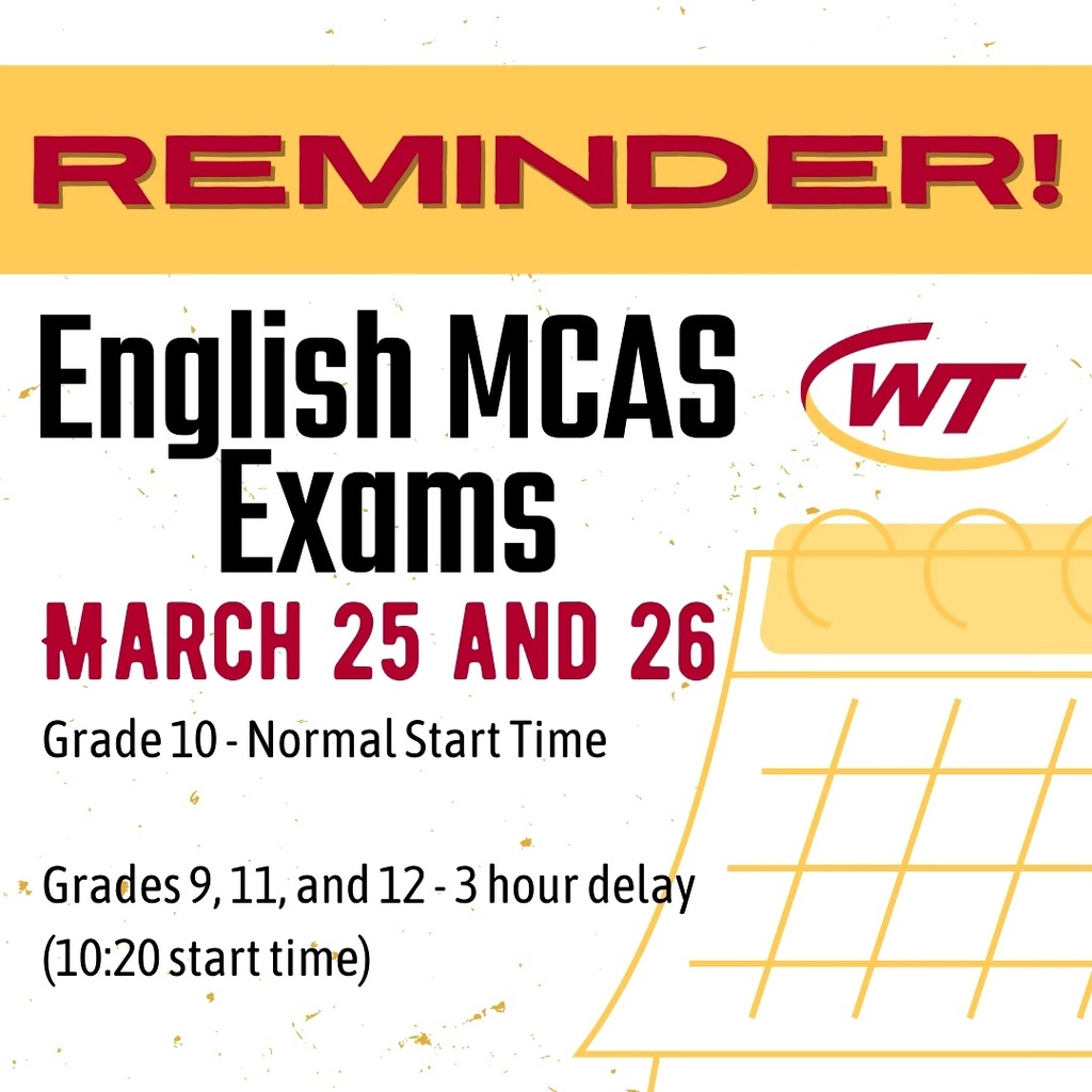mcas exam reminder