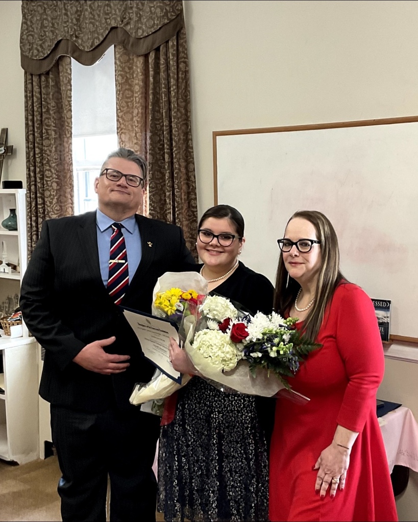 Natalie Delano with her parents