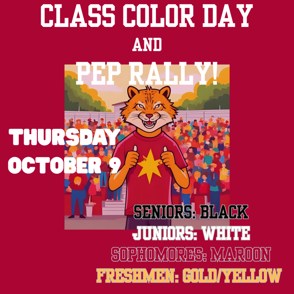 Tomorrow is Class Color Day for the Pep Rally