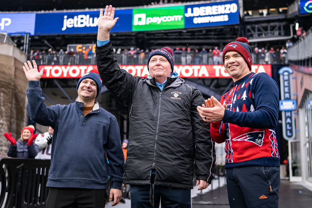 Coach Bradley at the Pats Game