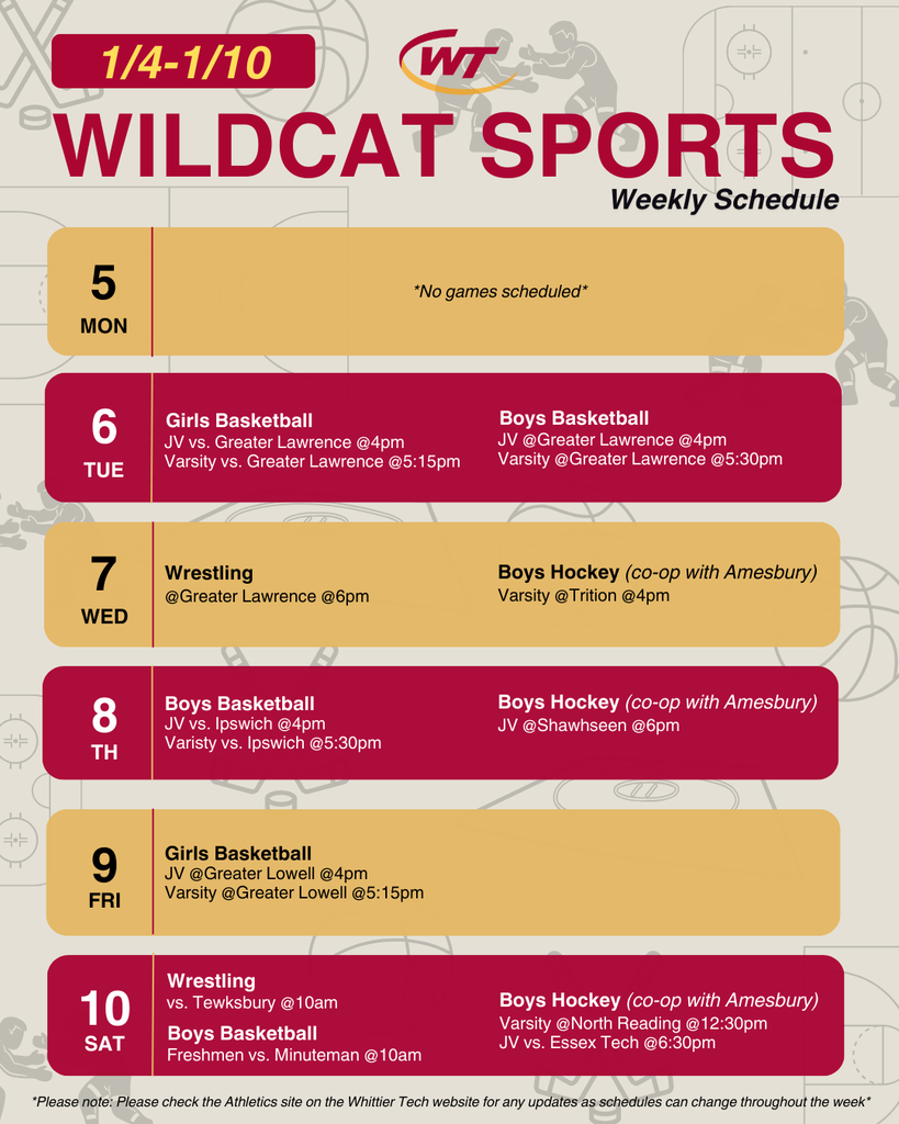 1/4-1/10 Sports Schedule