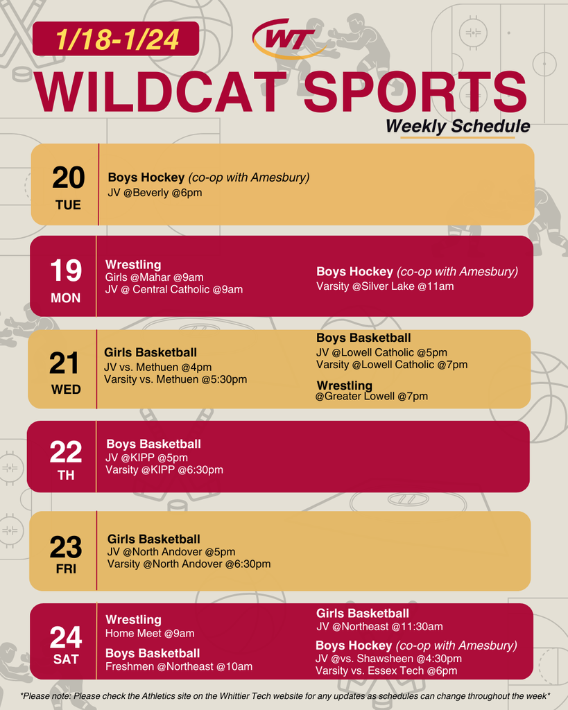 1/18-1/24 Wildcats Sports