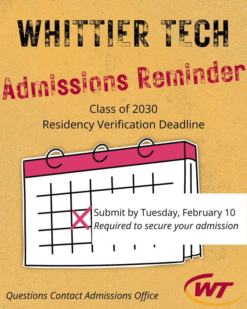 Class of 2030 Residency Verification Deadline is Tuesday, February 10
